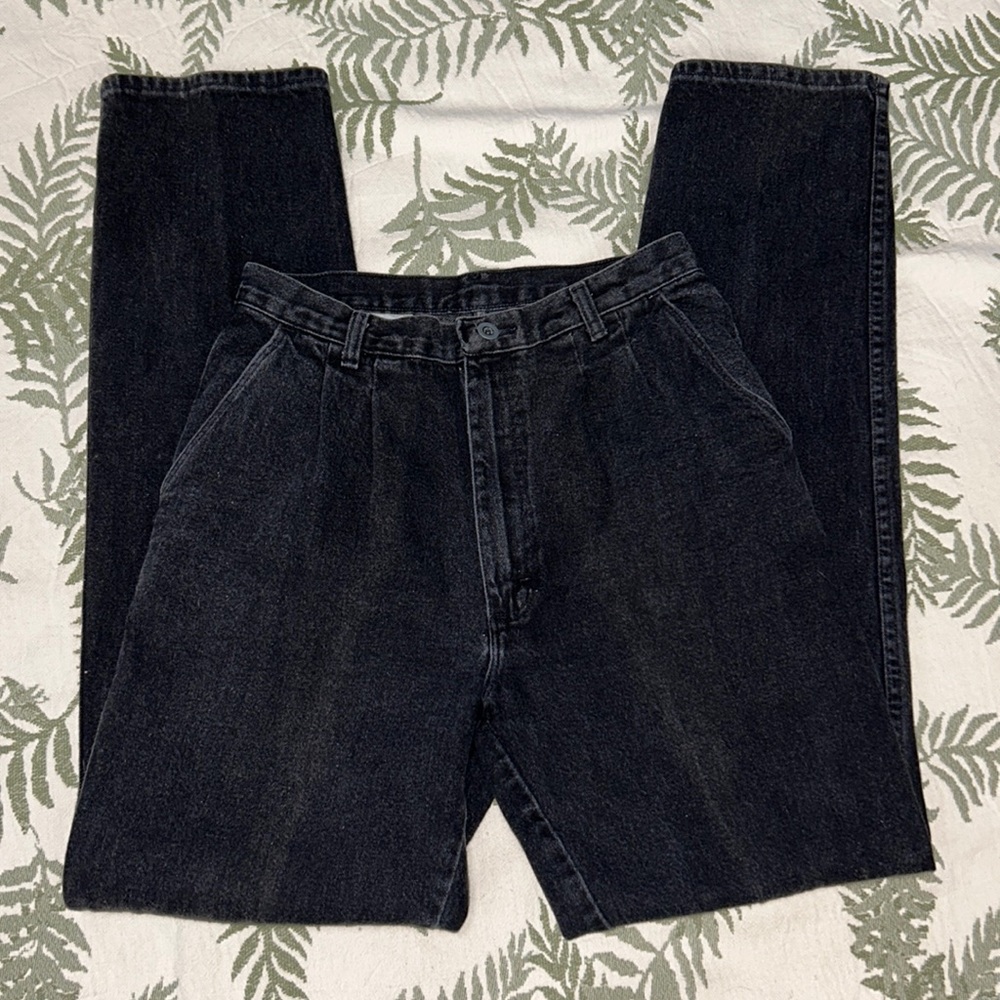 Pleated Wranglers Rodeo Vintage 31x36 High Rise Jeans Black EUC VTG 90s Western - Picture 4 of 7